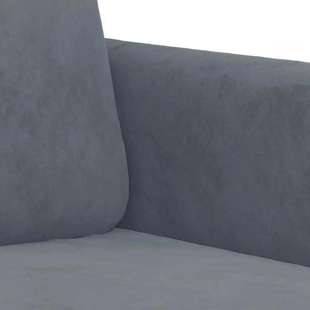 Sofa Chair Grey 60cm Velvet Upholstery Modern Accent Armchair