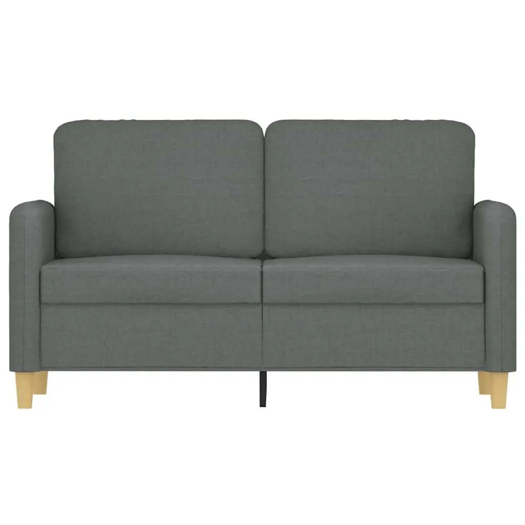 2-Seater Sofa Grey 120cm Fabric Modern Lounge Seat Furniture