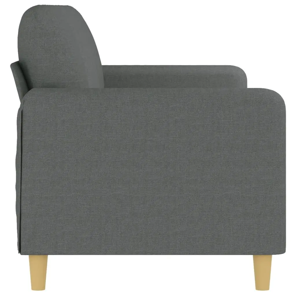 3-Seater Sofa Grey Fabric 180cm Living Room Couch Lounge Seat Furniture