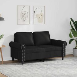 2-Seater Black Sofa