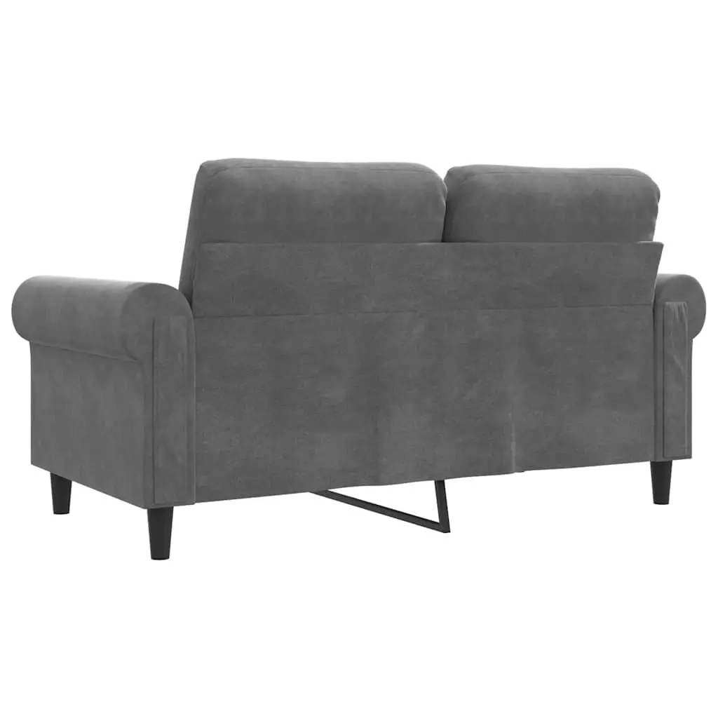 2-Seater Sofa Grey 120cm Velvet Lounge Couch Living Room Furniture