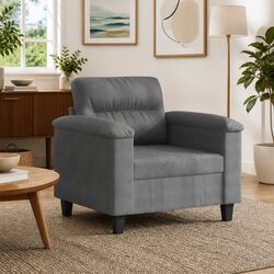 Concise and Comfortable 60cm Grey Sofa Chair