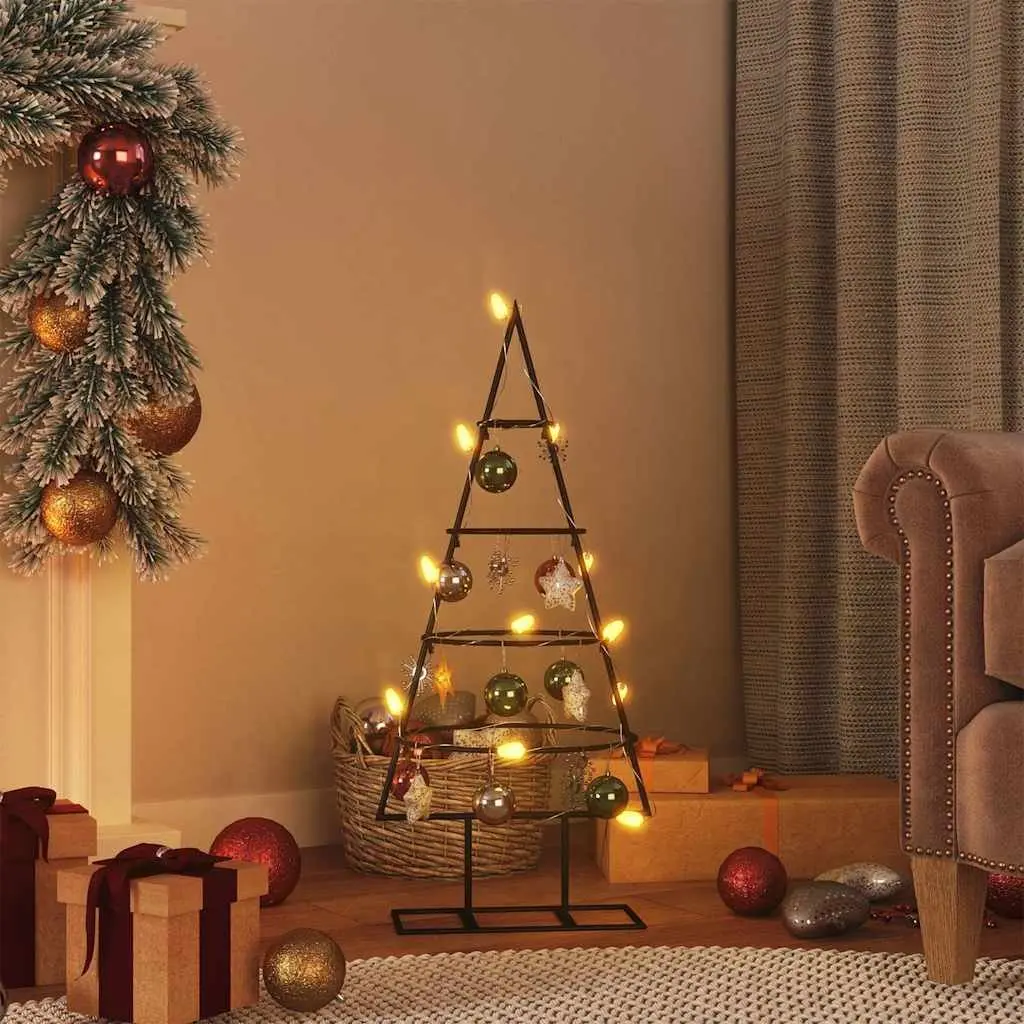Metal Christmas Tree Frame Black 60cm DIY Decoration Modern Home Decor