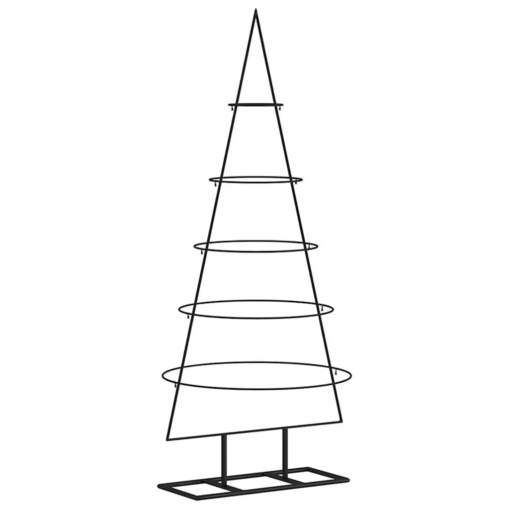 Metal Christmas Tree Frame Black 125cm Modern DIY Decoration Disassemblable
