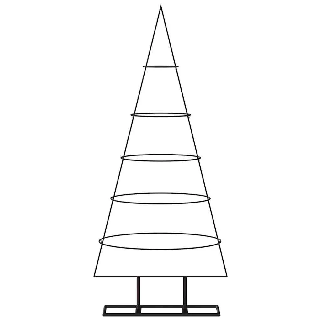 Metal Christmas Tree Frame Black 125cm Modern DIY Decoration Disassemblable
