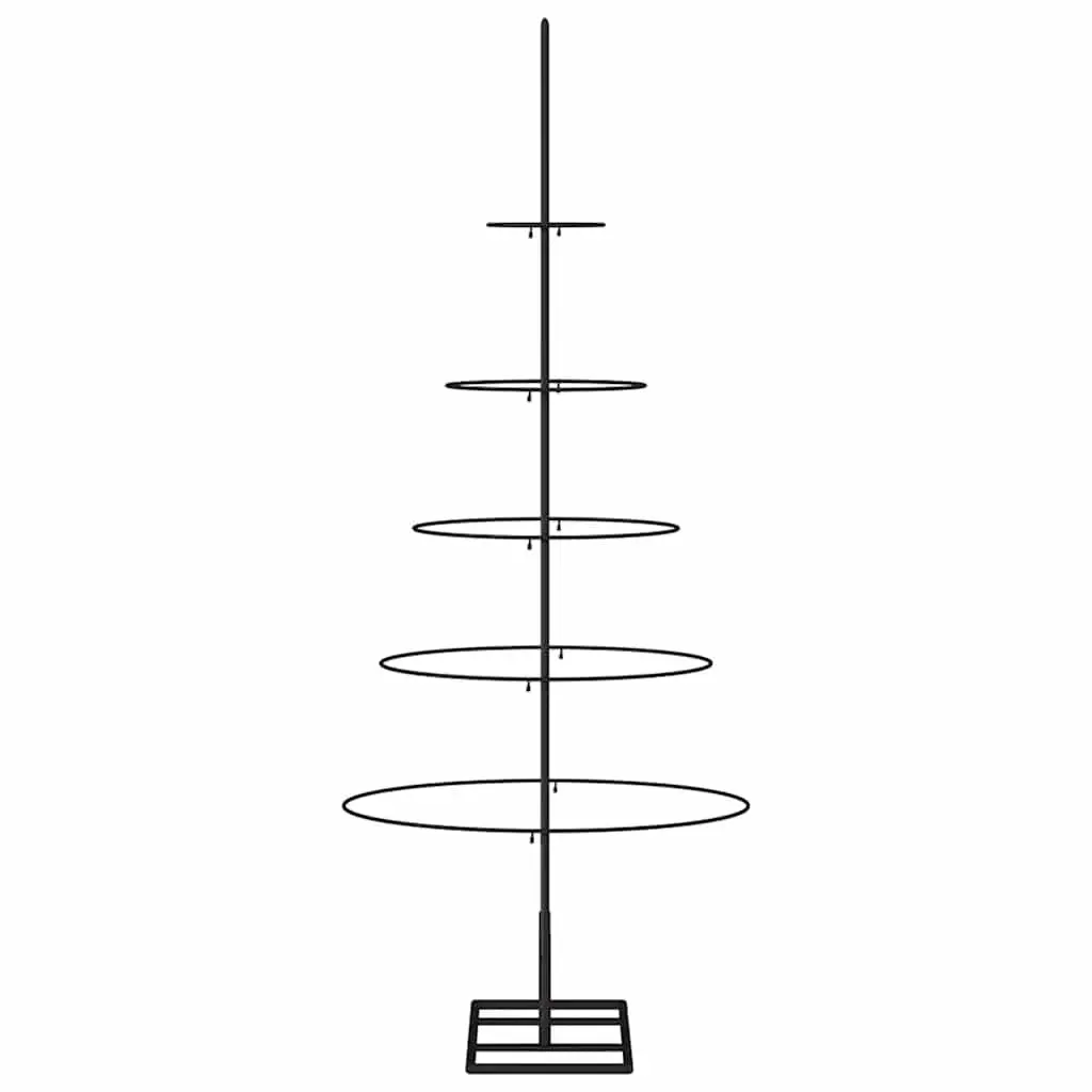 Metal Christmas Tree Frame Black 125cm Modern DIY Decoration Disassemblable