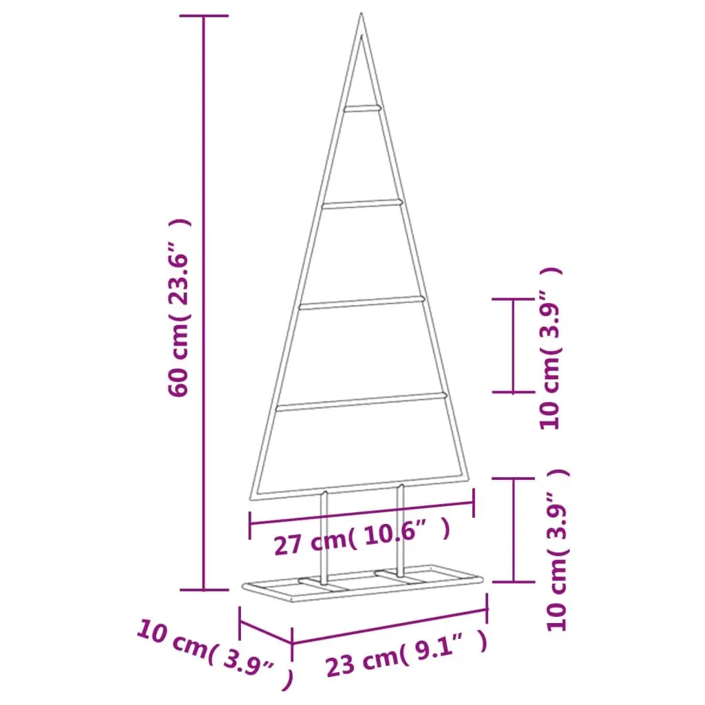 60cm Black Metal Christmas Tree Frame