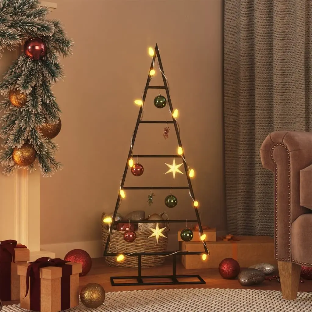 Metal Christmas Tree Decoration Black 90cm DIY Seasonal Holiday Home Decor