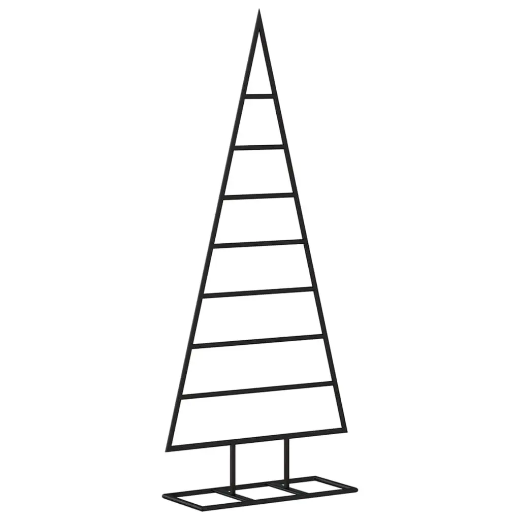 Black Metal Christmas Tree Frame 125cm DIY Modern Stand for Holiday Decoration