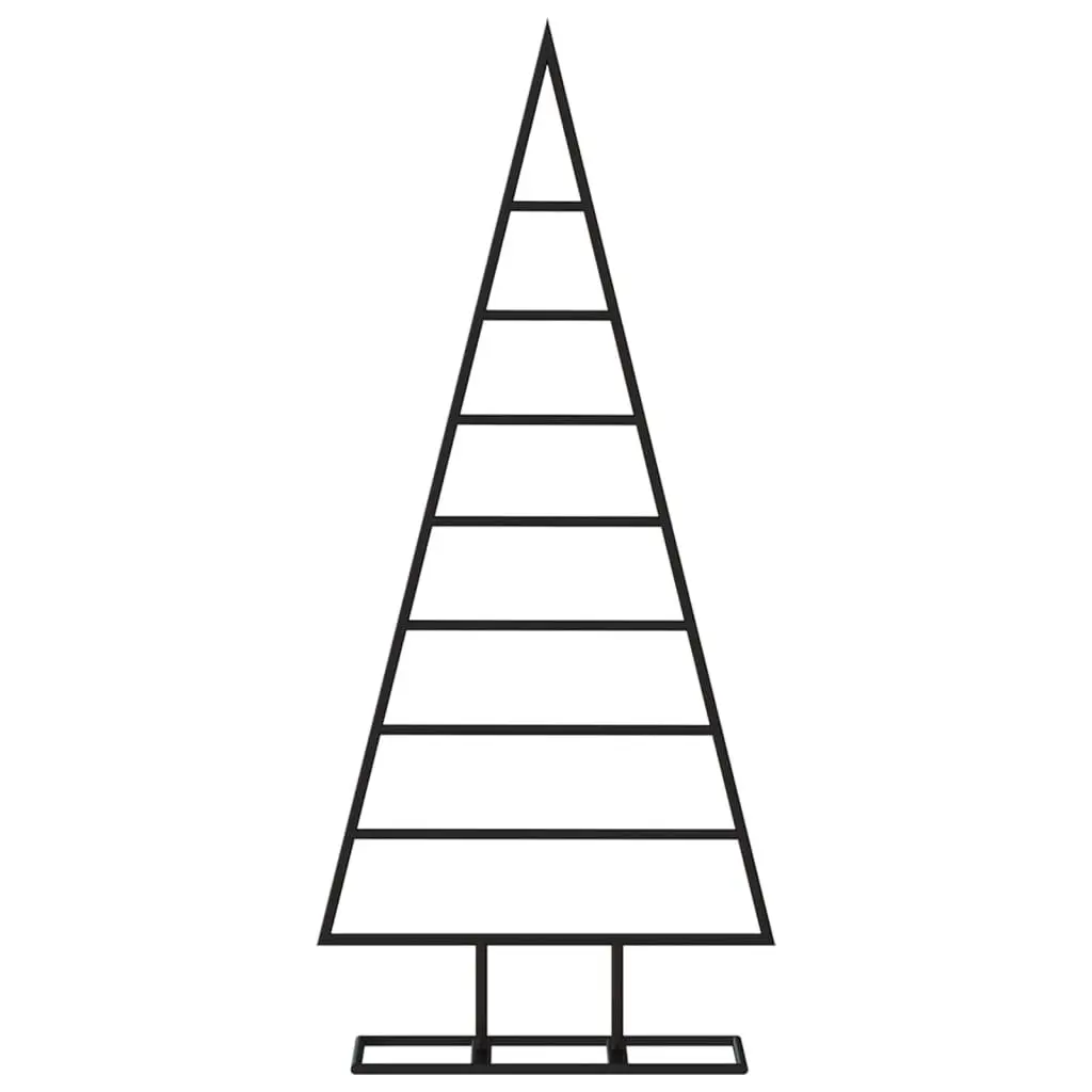 Black Metal Christmas Tree Frame 125cm DIY Modern Stand for Holiday Decoration