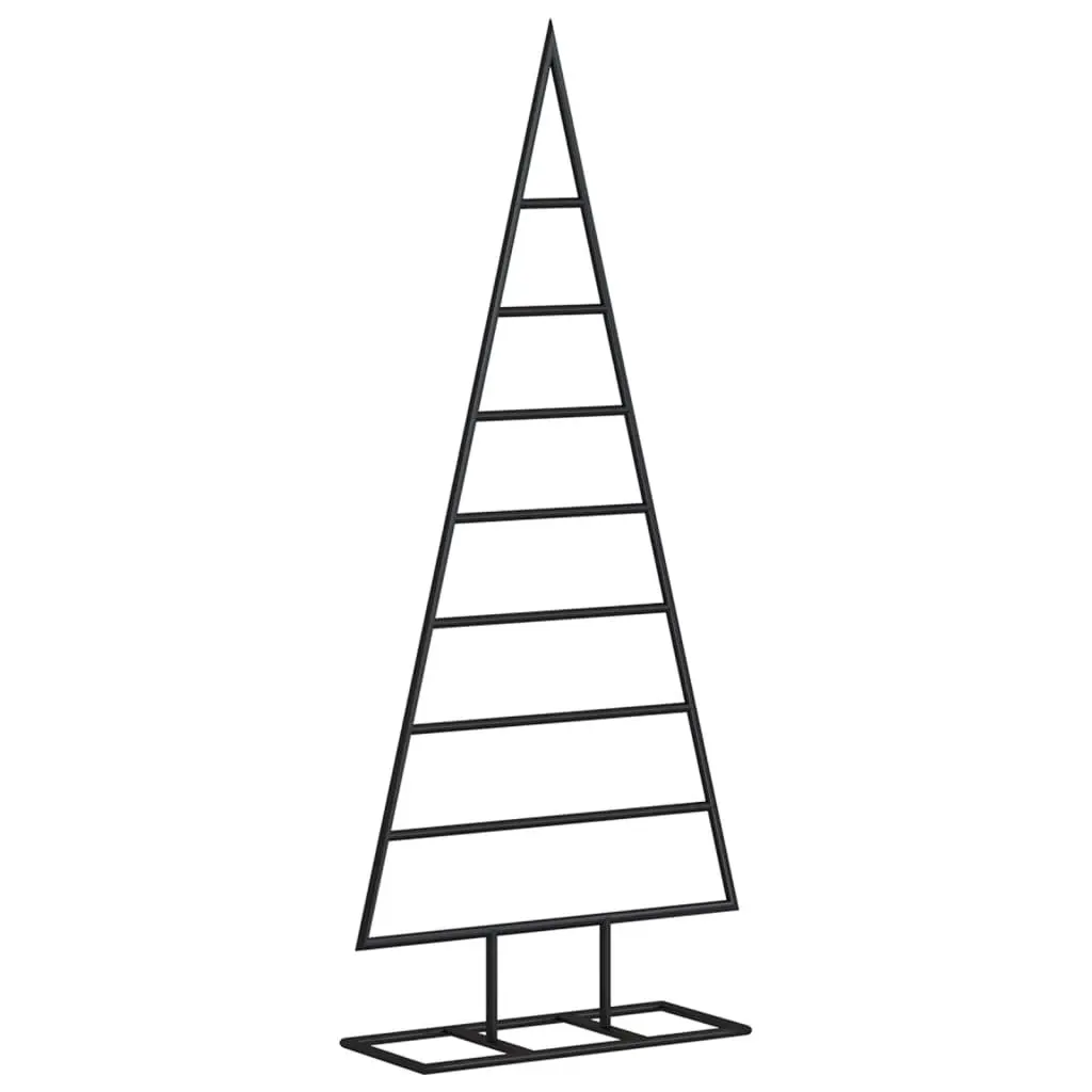 Black Metal Christmas Tree Frame 125cm DIY Modern Stand for Holiday Decoration