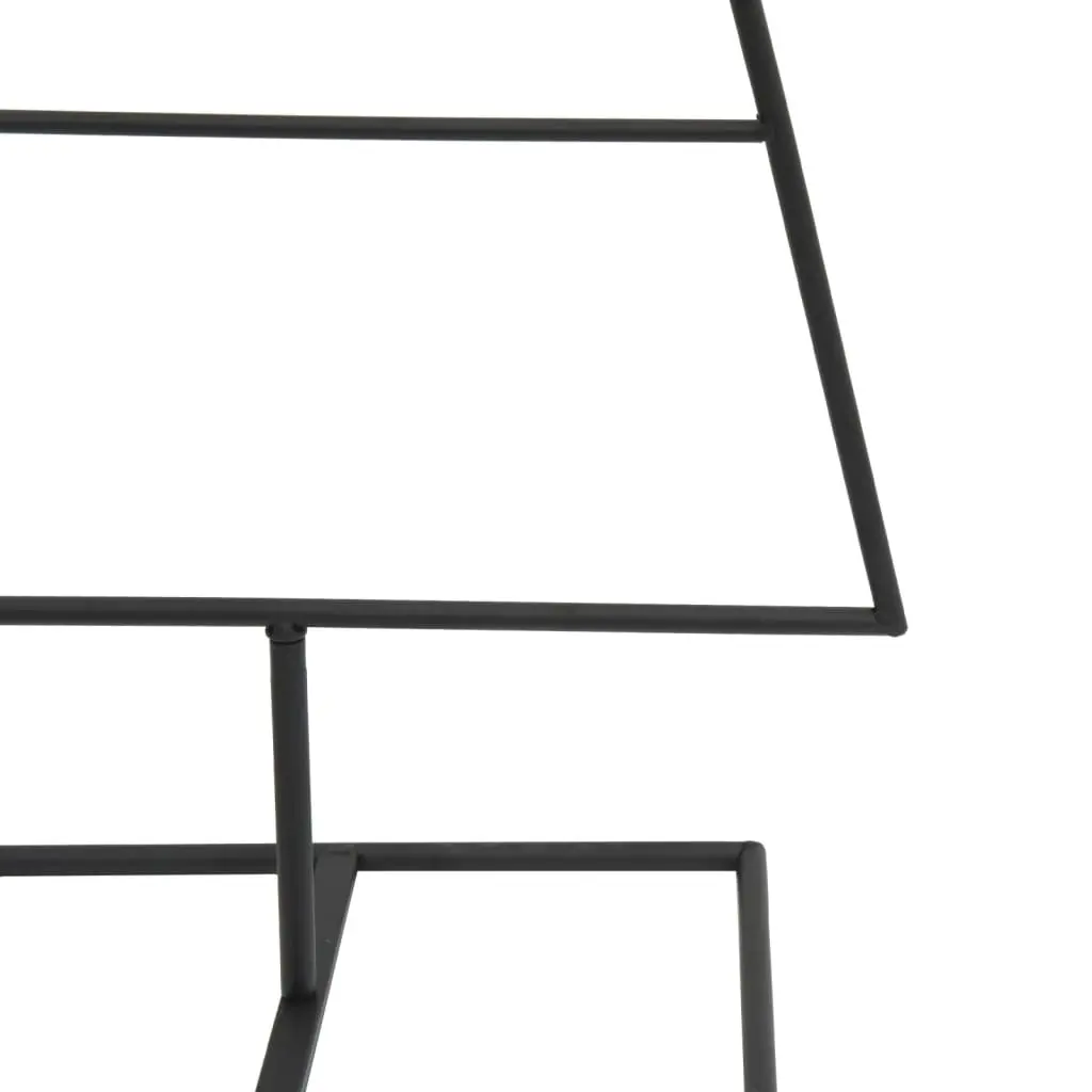 Black Metal Christmas Tree Frame 125cm DIY Modern Stand for Holiday Decoration