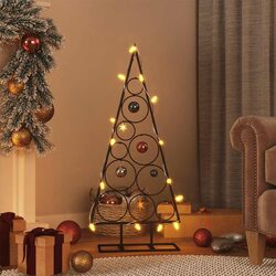 Metal Christmas Tree Frame 90cm Black Decoration DIY Modern Holiday Home Decor