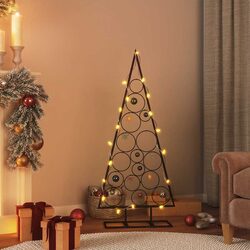 Metal Christmas Tree Frame 125cm Black DIY Decoration Modern Holiday Home Decor