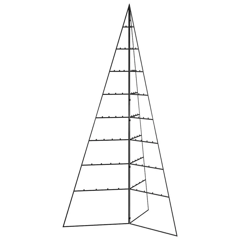 Metal Christmas Tree Frame Black 180cm Modern DIY Decoration