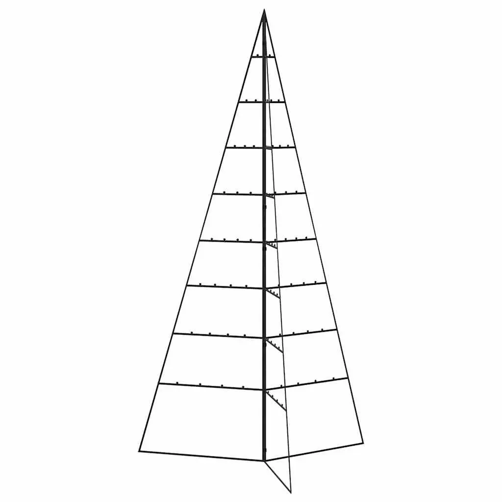 Metal Christmas Tree Frame Black 180cm Modern DIY Decoration