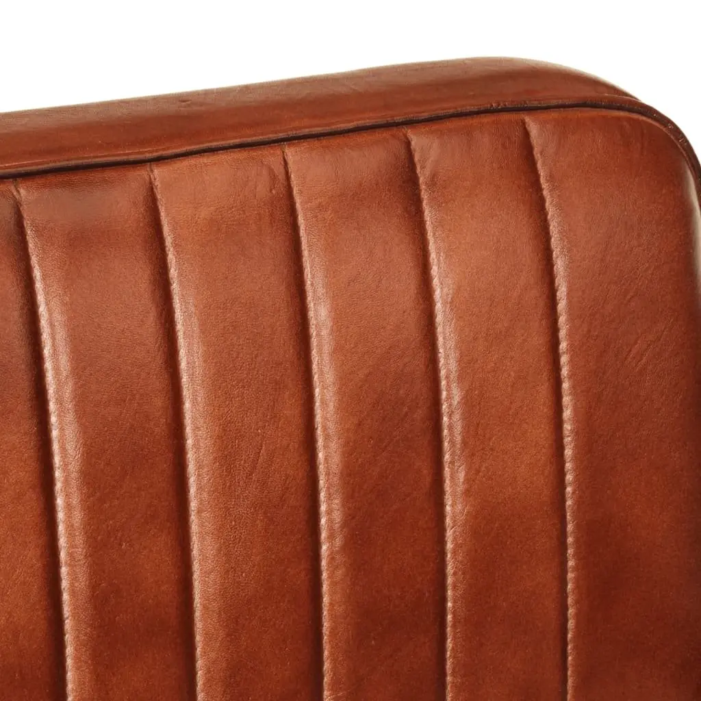 Sofa Chair Brown Leather Armchair Living Room Lounge Seating Furniture