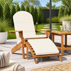 Adirondack Chair with Footrest - Relax Outdoors Confidently