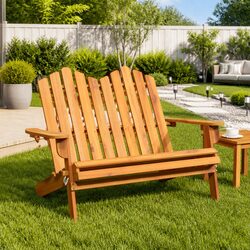Compact and Stylish 126cm Adirondack Garden Bench
