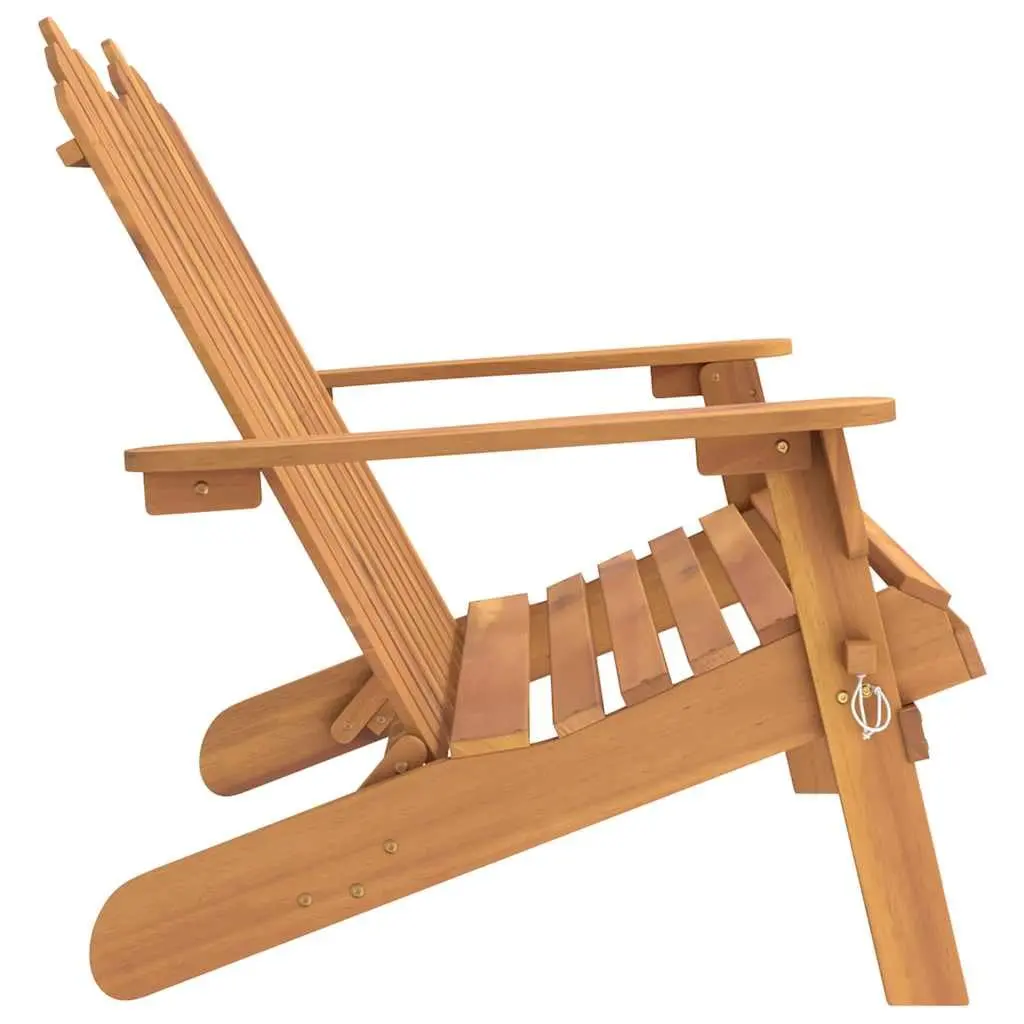 Adirondack Garden Bench Brown 126cm Foldable Outdoor Seating