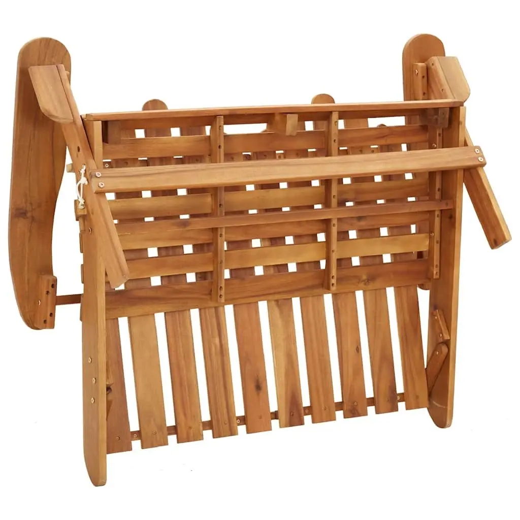 Adirondack Garden Bench Brown 126cm Foldable Outdoor Seating