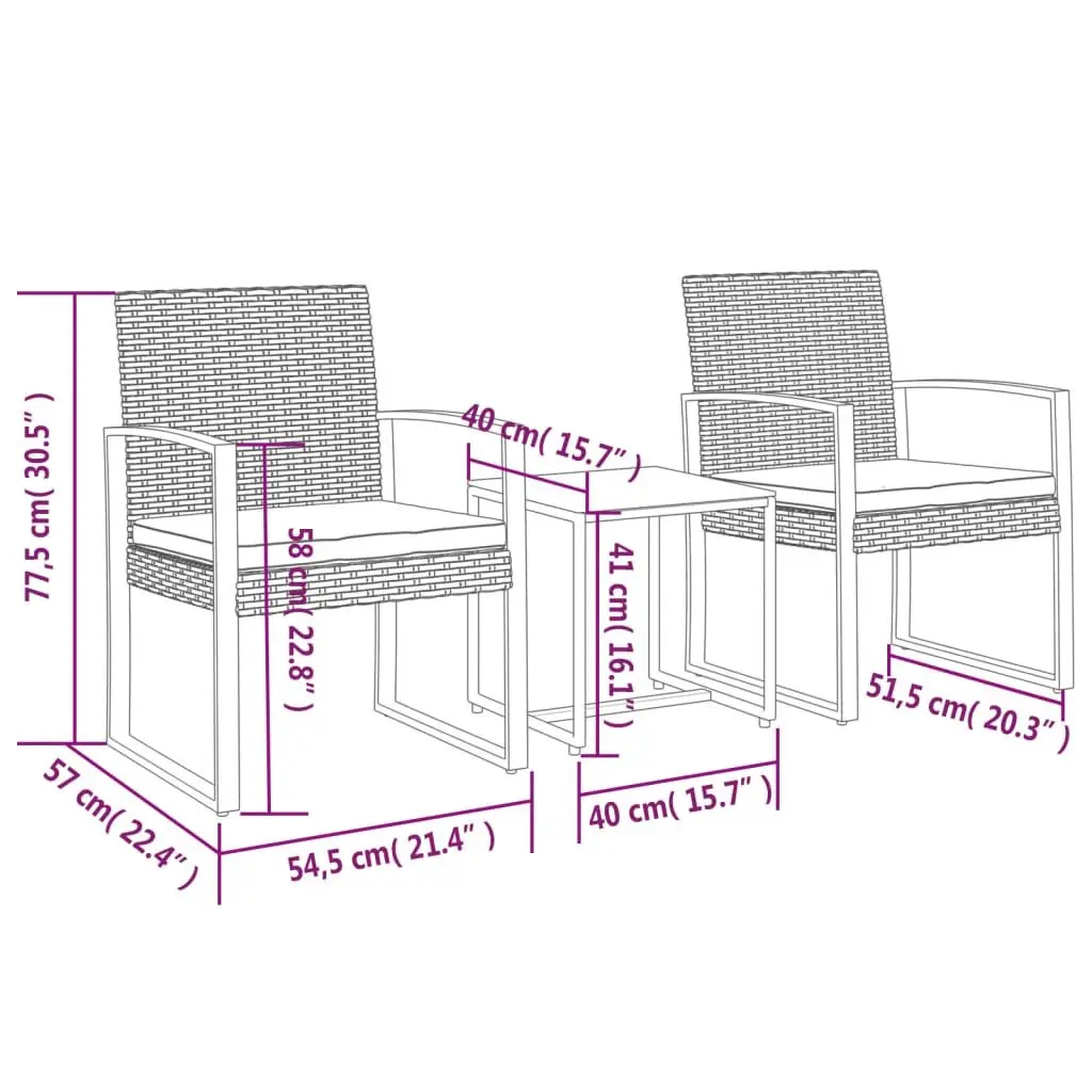 Grey Garden Dining Set