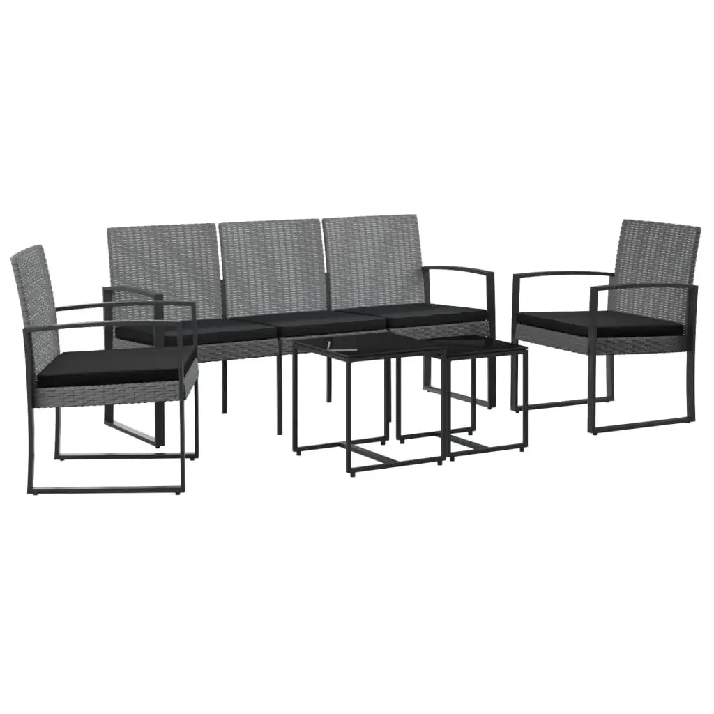 5-Piece Modular Garden Dining Set with Cushions