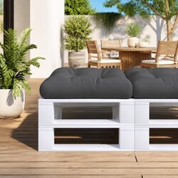 Black Pallet Cushion 50x50x12 cm for Easy Seating