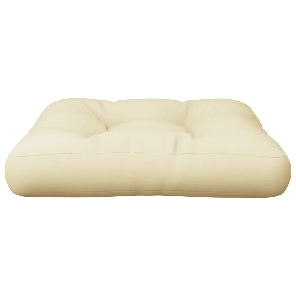 Pallet Cushion Outdoor Garden Sofa Seat Pad Cream 60x60x12cm Soft Hollow Fibre Filling