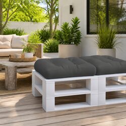 Compact Black Pallet Cushion 60x60x12 cm for Versatile Use