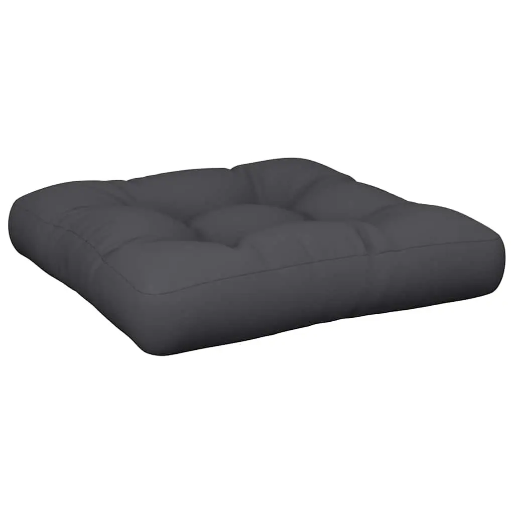 Pallet Cushion Black 60x60x12 cm Durable Polyester Fabric Soft Filling Outdoor Indoor Seating Pad