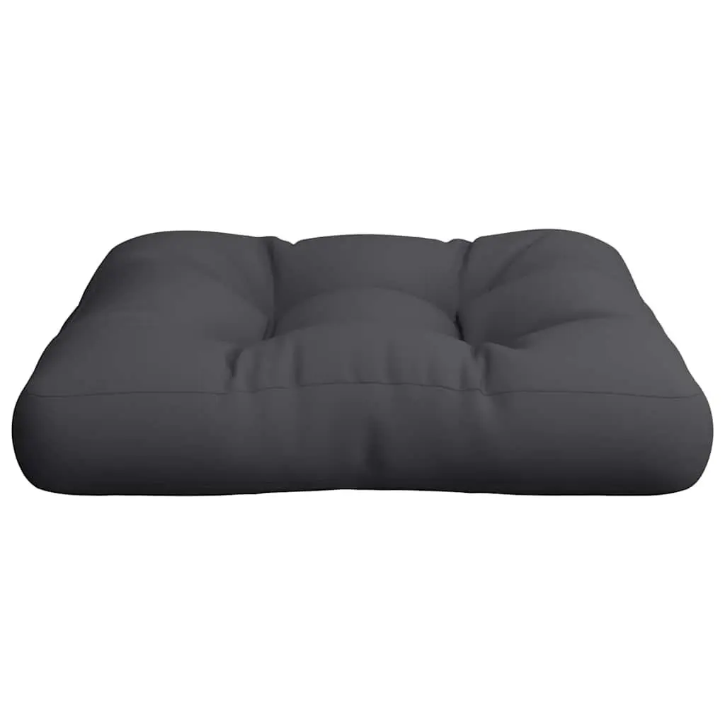 Pallet Cushion Black 60x60x12 cm Durable Polyester Fabric Soft Filling Outdoor Indoor Seating Pad
