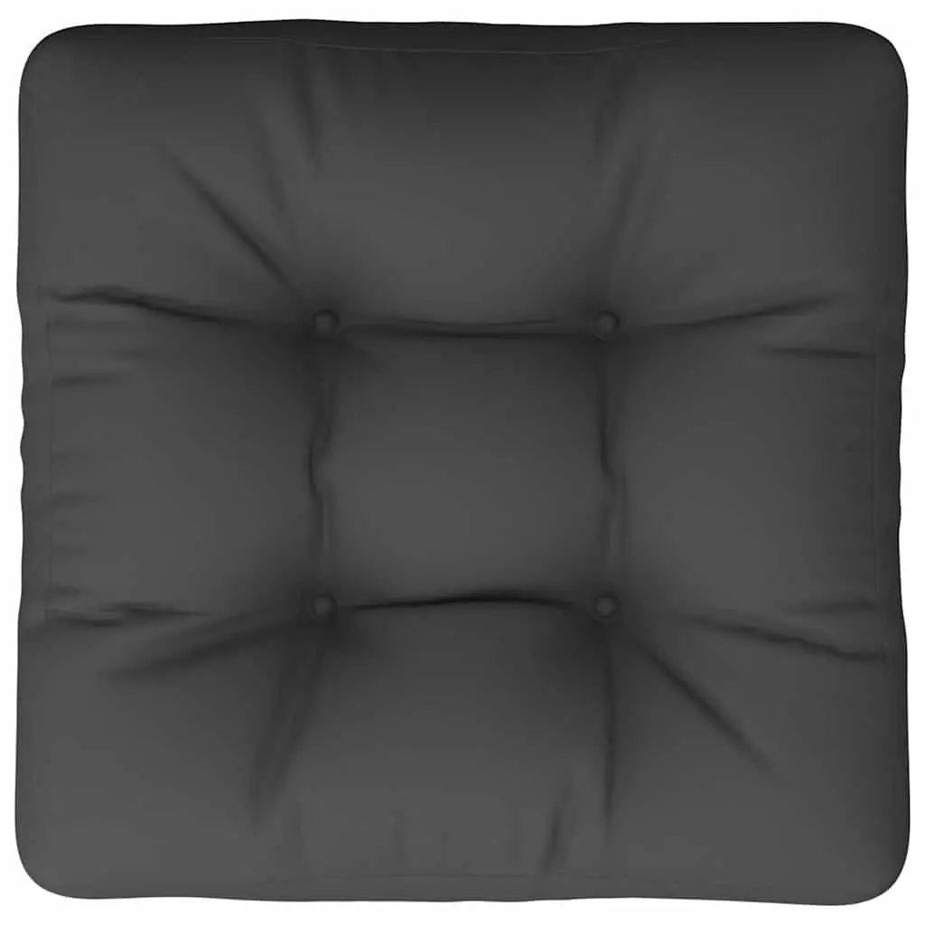 Pallet Cushion Black 60x60x12 cm Durable Polyester Fabric Soft Filling Outdoor Indoor Seating Pad