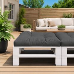 Black Pallet Cushion 70x70x12 cm