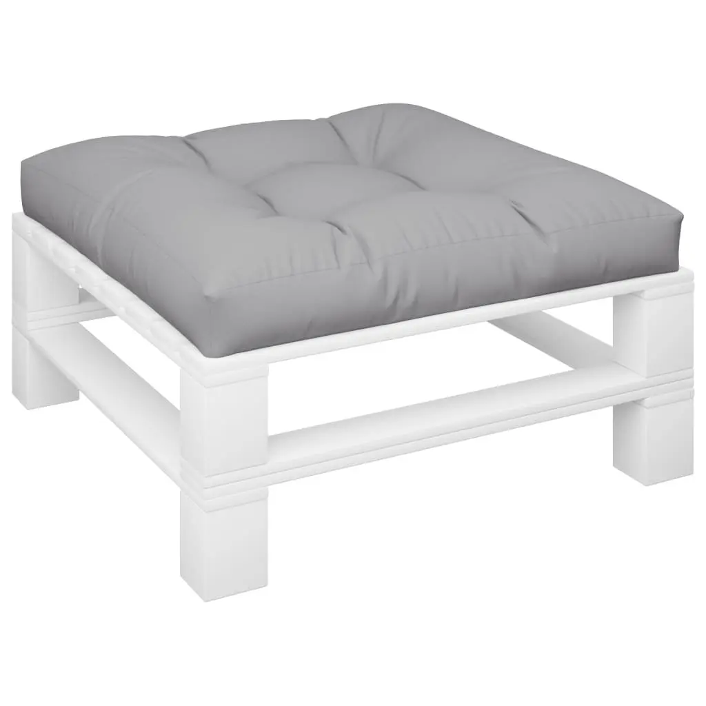 Pallet Cushion Outdoor Grey 80x80x12cm Soft Filling Durable Polyester Indoor Garden Sofa Seat Pad