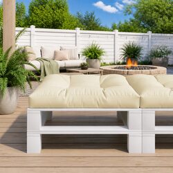 Stylish Cream Pallet Cushion 80x80x12 cm for Your Space