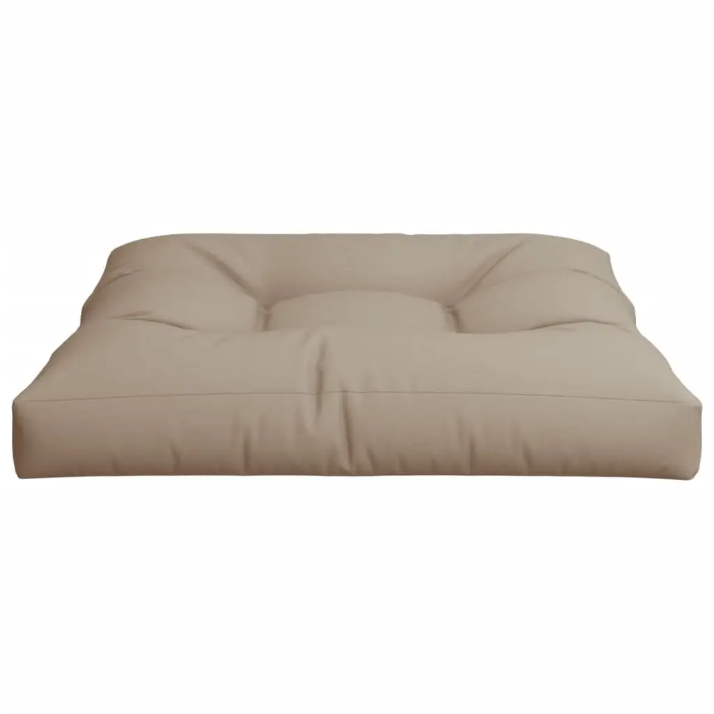 Pallet Cushion Taupe 80x80x12 cm Soft Filling Durable Polyester Fabric Outdoor Indoor Use