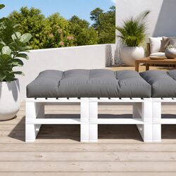 Compact Grey Pallet Cushion 120x80x12 cm for Outdoor Use