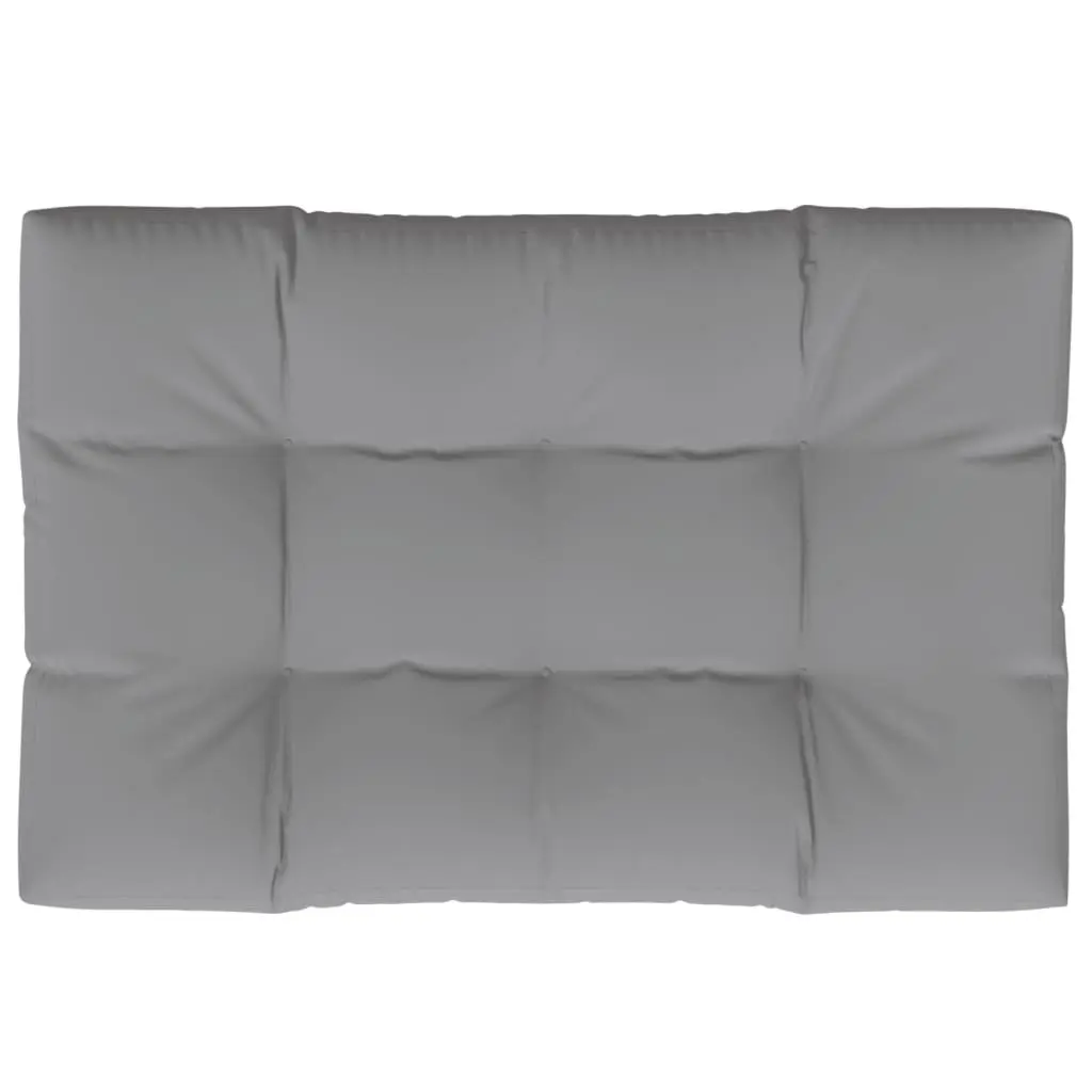 Cushion for Pallet Grey 120x80x12 cm Durable Polyester Soft Filling for Outdoor Garden Sofa Pad