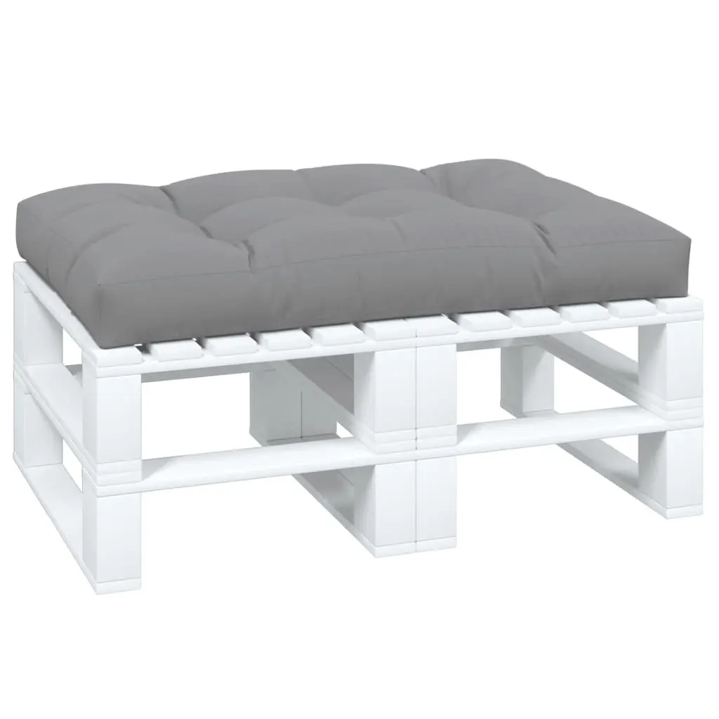 Cushion for Pallet Grey 120x80x12 cm Durable Polyester Soft Filling for Outdoor Garden Sofa Pad