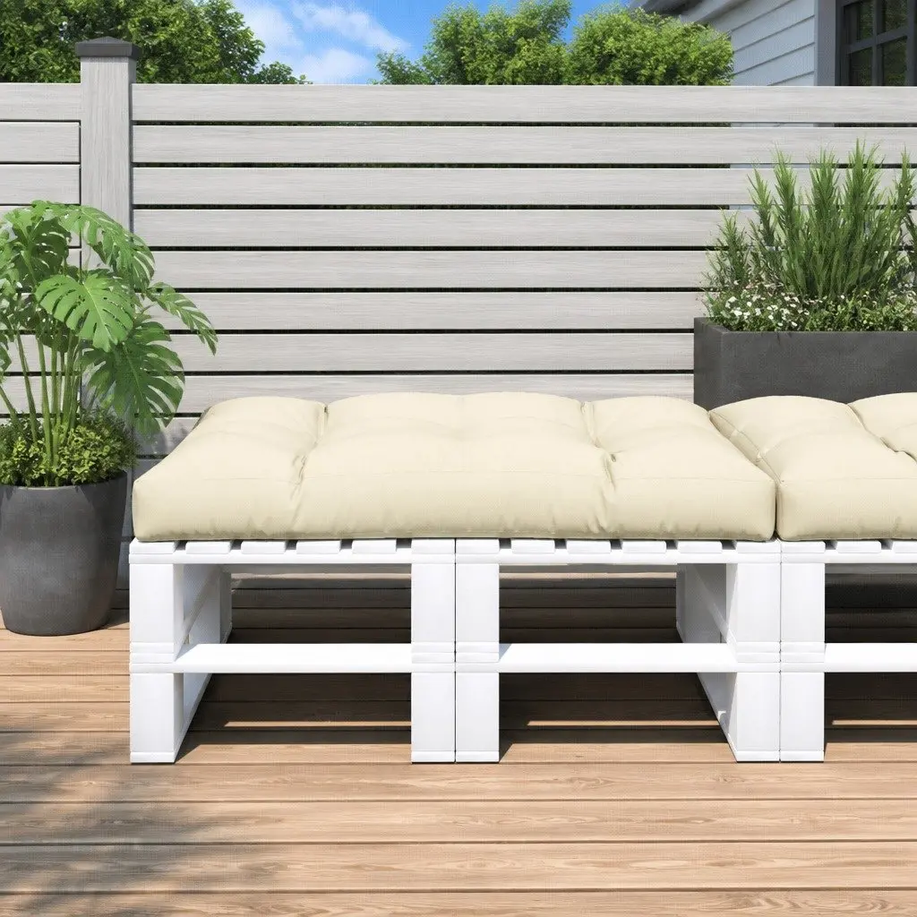 Pallet Cushion Cream 120x80x12 cm Outdoor Garden Sofa Seat Pad