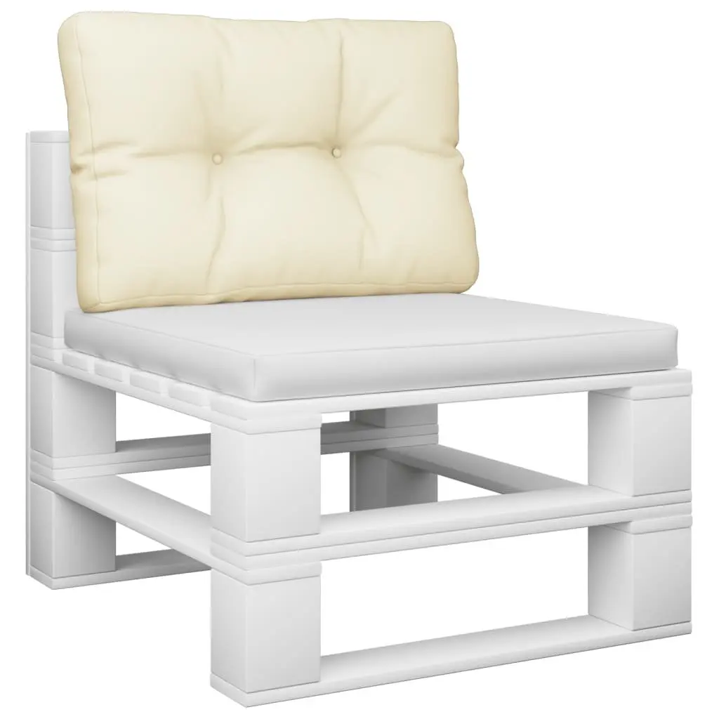 Pallet Cushion Cream 50x40x12 cm Outdoor Garden Sofa Chair Seat Pad