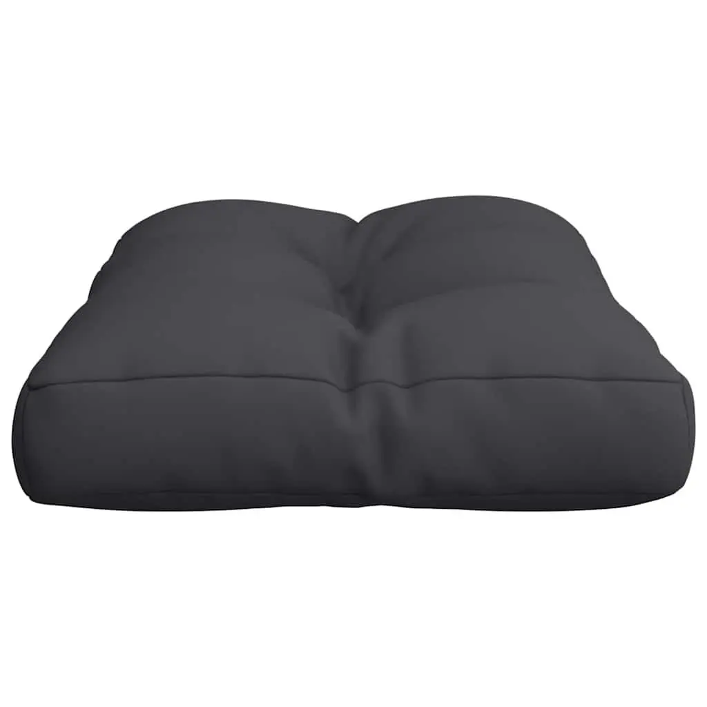 Pallet Cushion Black 50x40x12 cm Durable Polyester Soft Hollow Fibre Filling Outdoor Indoor Use