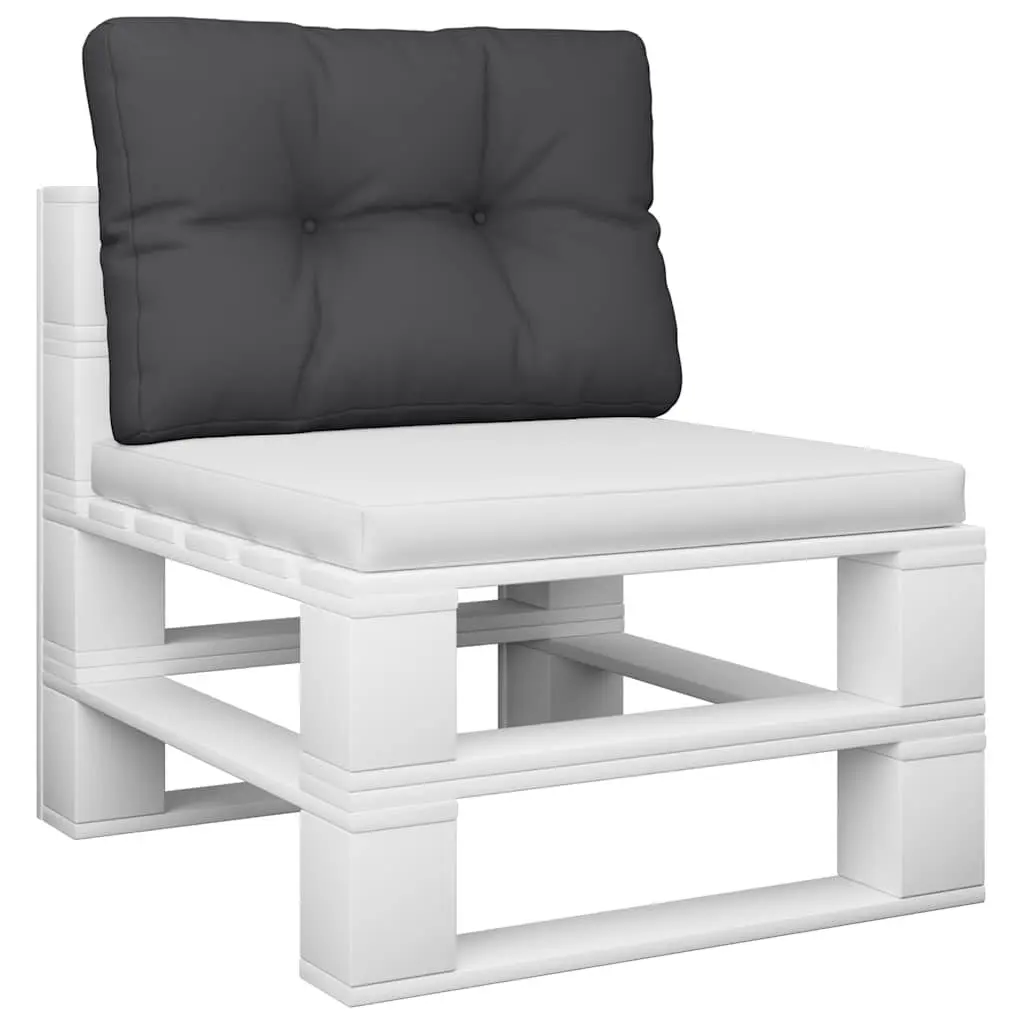 Pallet Cushion Black 50x40x12 cm Durable Polyester Soft Hollow Fibre Filling Outdoor Indoor Use