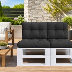 Concise Black Pallet Cushion 60x40x12 cm Outdoor Seating