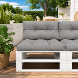 Grey Pallet Cushion 70x40x12 cm for Relaxation