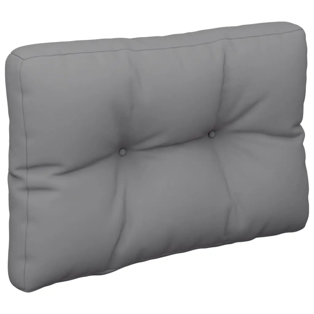 Pallet Cushions Grey 2 pcs Soft Hollow Fibre Filling Durable Polyester Fabric Outdoor Indoor Use