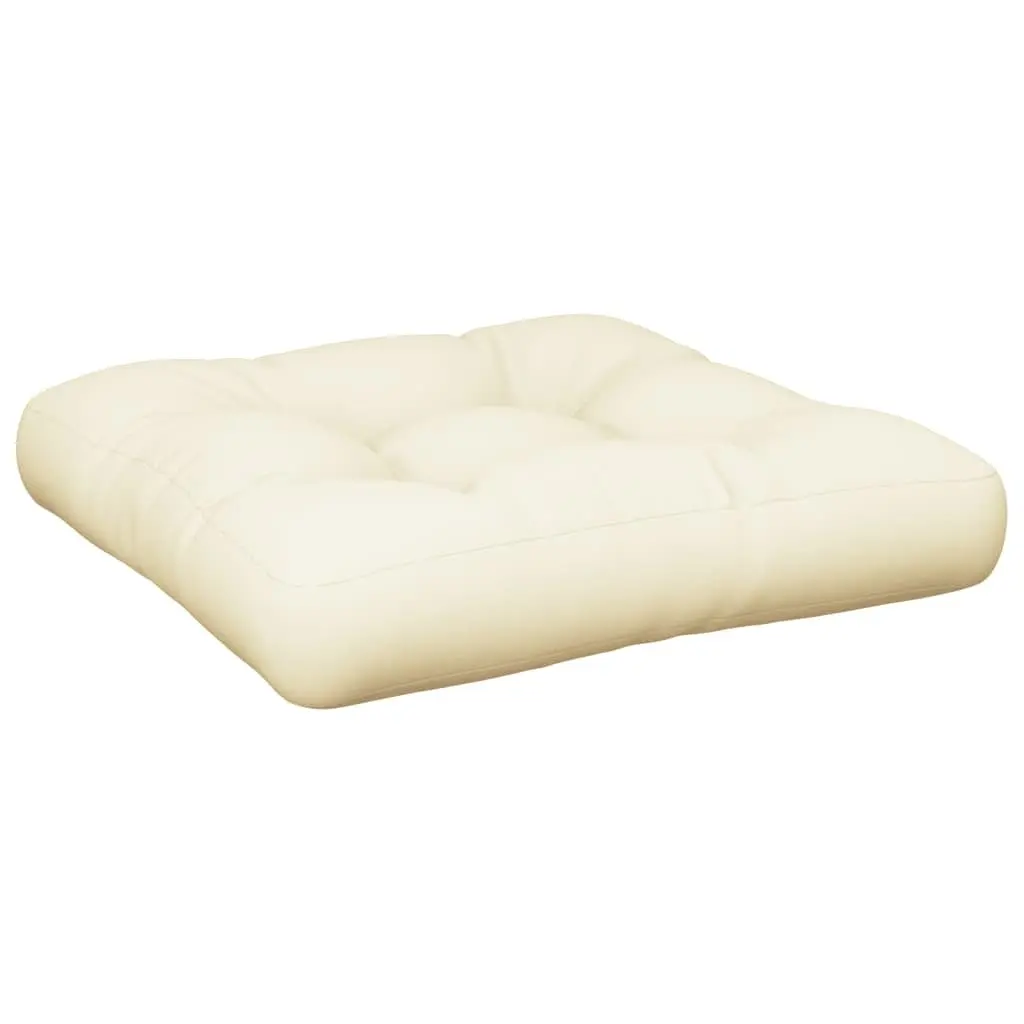 Pallet Cushions Cream 2 pcs Outdoor Garden Sofa Seat Pad Polyester Filling