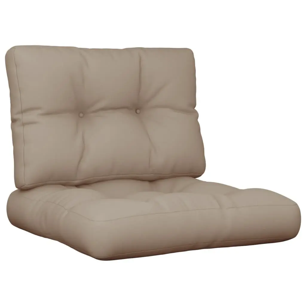 Pallet Cushions Taupe Fabric 2 Piece Set Outdoor Garden Sofa Seat Pad Filling