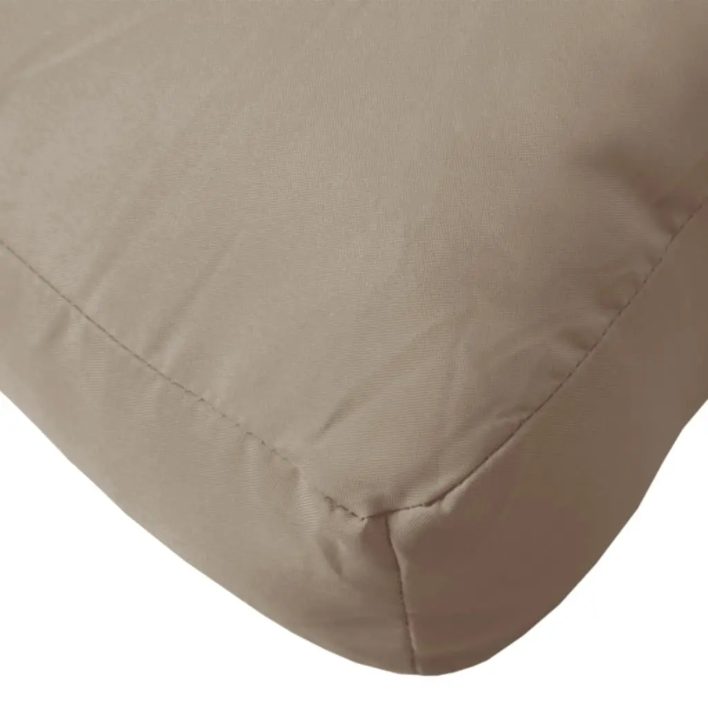 Pallet Cushions Taupe Fabric 2 Piece Set Outdoor Garden Sofa Seat Pad Filling